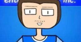Cartoon character representing Alex Chapman stands confidently against a blue background with "davemadson entertainment inc." logo.
