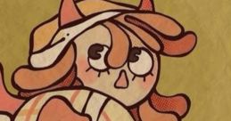 Whimsical character with orange hair and a playful expression, embodying the essence of Dennisony Sadness style.