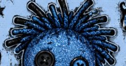Blue plush doll with playful features, decorated with stars and a prominent "D," representing Dennisony Sleepy.