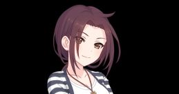 Ruka from Princess Connect! Re: Dive displaying a confident pose in casual attire with a distinctive striped cardigan.