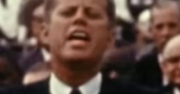 President Kennedy passionately delivering the "We Choose To Go To The Moon" speech during a historic address.