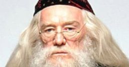 Albus Dumbledore from Harry Potter and the Philosopher’s Stone, with long beard and distinctive robes, exuding wisdom.