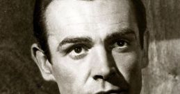 Classic portrait of Sean Connery as James Bond, celebrating the iconic 50th Anniversary of the franchise.