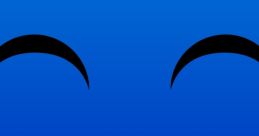 Cheerful blue character with a wide grin, embodying a playful spirit related to marine life and ocean adventures.