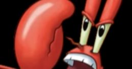 Mr. Krabs angrily shouting with furrowed brows, embodying the spirit of "Misteriudward, I should kick your ass!