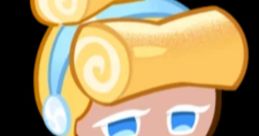 Cinderella Cookie from Cookie Run Kingdom wears a stunning blue gown and golden hair, embodying Disney magic and charm.