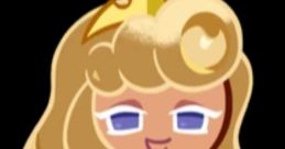 Aurora Cookie from Cookie Run Kingdom, featuring a pink gown and a golden crown, exudes charm and elegance.