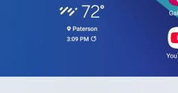 Smartphone screen displaying weather, time, and app icons, enhancing user experience for Mario and Sonic 2020 events.