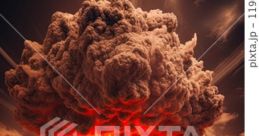 Exploding nuclear warhead
