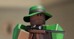Marksman character in vibrant green attire, holding a rifle, ready for action in a gaming environment. Seasonal upgrade displayed.