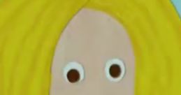 Cheerful cartoon character with long blonde hair and a big smile, showcasing playful and friendly vibes.