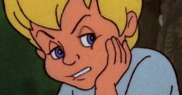 John from Care Bears Movie II, looking thoughtful with a slight frown while seated in a casual sports outfit.