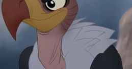 Mwoga, the cunning vulture from The Lion Guard, showcases his unique features and sly expression in this scene.