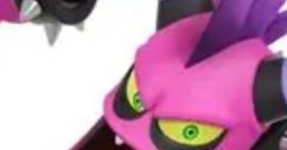 Zazz character, a vibrant pink monster with sharp teeth and wild features, showcasing a playful yet menacing expression.