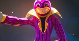 Colorful character from Star Joyville 2 striking a playful pose, showcasing vibrant costume and energetic expression.