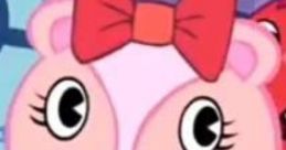 Giggles from Happy Tree Friends with a pink bow, oversized eyes, and a cheerful smile. A cute character full of charm.