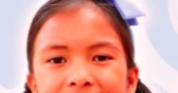 Cheerful girl with long hair and a blue bow, smiling brightly, perfect for children's content and branding related to Wendy (4).