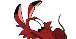 Mushu from Mulan, a lively red dragon with a quirky expression and playful demeanor, adds charm to any scene.