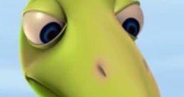 Mr. Pteranodon from Dinosaur Train shows his curious expression against a bright blue sky backdrop.