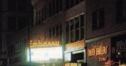Street Corner At Night: Street Corner At Night In Any City "Street Corner At Night" captures the vibrant of urban life,
