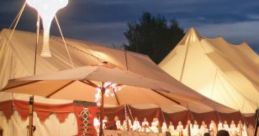 Pennsic Marketplace: The Hot Sun Is Beating Down As Everyone Wanders The Market. The Pennsic Marketplace is a vibrant hub