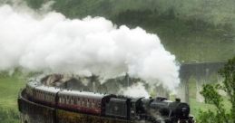 Steam Train In Stormy Weather: Travelling On A Steam Train In Stormy And Rainy Weather Experience the soothing ambiance of