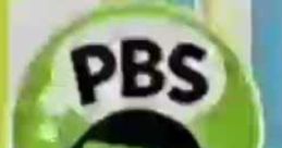 PBS Kids Dot Logo (1999) featuring a playful character with green accents on a vibrant striped background.