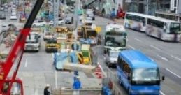Of The City: Busy Construction In A City "Of The City: Busy Construction In A City" captures the vibrant and dynamic
