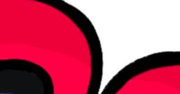 Close-up of cartoon character's eyes with bold red and black colors, reflecting Ninye's unique artistic style as a YouTuber.