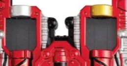 Kamen Rider Double announcer toy in vibrant red with unique detailing, perfect for collectors and fans of the series.
