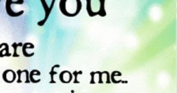 You The Only One For Me