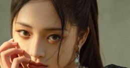 Beautiful young woman with elegant makeup and pearl accessories, showcasing a chic style in contemporary Chinese pop fashion.