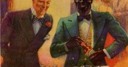 Vintage Budweiser ad featuring two elegantly dressed men, showcasing camaraderie and leisure with food and drinks.