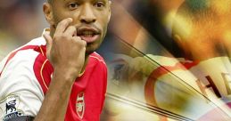 Thierry Henry celebrating a goal with Arsenal FC, embodying the spirit of club anthems and passionate fan support.