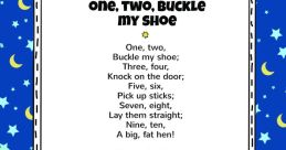 1 2 Buckle My Shoes