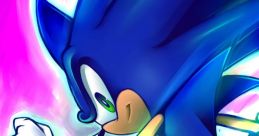 Sonic speeding forward with electric intensity, showcasing his iconic Sonic Boost in vibrant, dynamic colors.