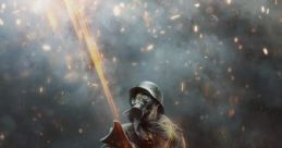 Soldier in gas mask wielding a rifle amidst explosive chaos, capturing the intensity of Battlefield 1's immersive combat.