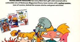 Colorful Nickelodeon magazine advertisement featuring beloved Nicktoons characters, promoting a special subscription offer.