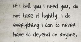 Need You