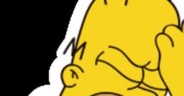 Homer Simpson showing frustration, emphasizing his iconic "D'oh!" reaction in a playful cartoon style.