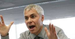 Frustrated man at a customer service desk expressing complaints and dissatisfaction about service issues.