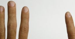 Two hands positioned apart, displaying fingers with a neutral background, emphasizing hand gestures and shapes.