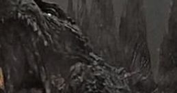 Godzilla roars fiercely in a dramatic landscape, showcasing its iconic features and immense presence.
