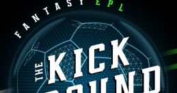 Logo for The Kickaround Pod, a fantasy EPL podcast powered by Fantrax, featuring soccer-themed graphics and bold text.