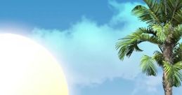 Sunrise over rocky landscape with palm tree, perfect for nature-themed projects. Free download available for creative use.