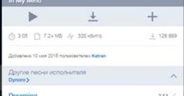 Dyroro's "In My Mind" playing on zk.fm, featuring track details and options for downloads and remixes.