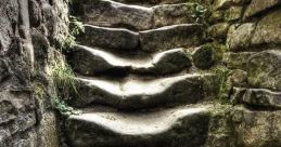 Footsteps Down Stone Stairs