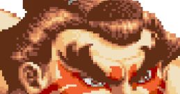 E. Honda from Super Street Fighter II, displaying a fierce expression with red markings and iconic hairstyle.