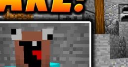 Minecraft character with a sign saying "I am noob, plz don't look down," humorously depicting a trolling scenario.