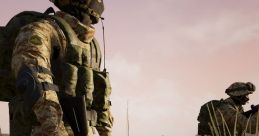 Soldiers in tactical gear navigate through tall grass, showcasing teamwork and readiness in a military squad setting.